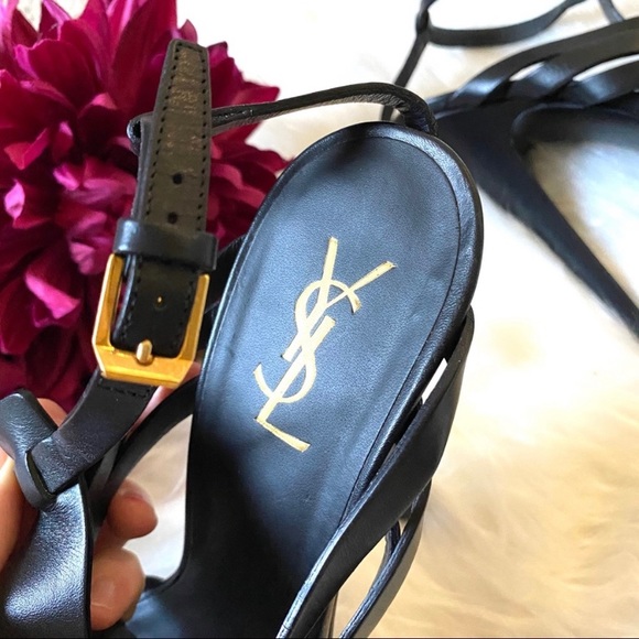 Like new YSL Tribute gladiator platform heel black - Picture 6 of 10